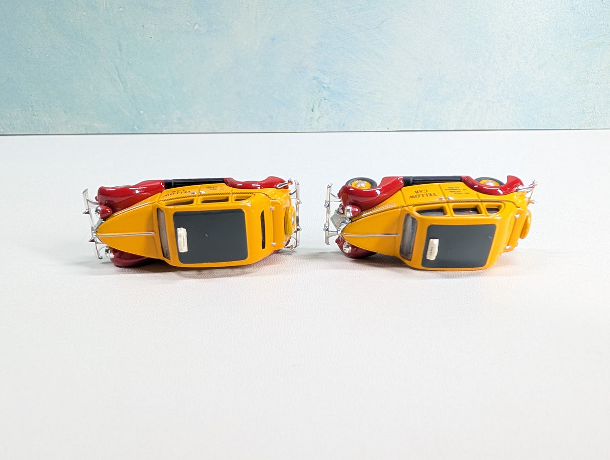 USED Classic Metal Works HO Scale '36 Ford ForDor, Yellow Cab (2 pcs)