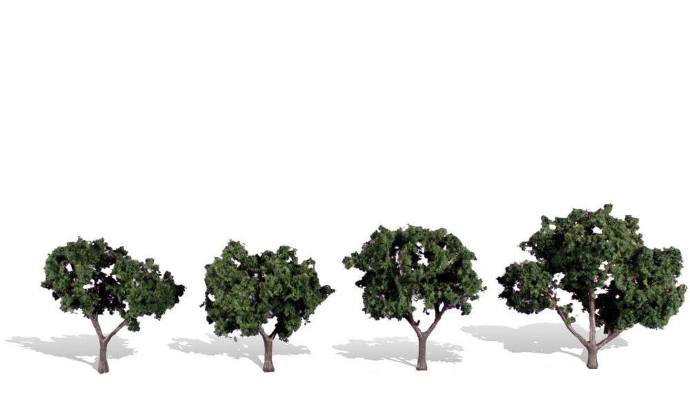 Woodland Scenics TR3505 MULTI Scale Premium Trees, Cool Shade, 4pcs