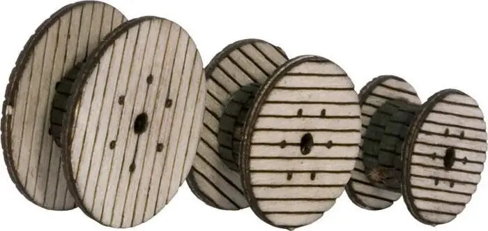 Walthers 949-4155 HO Scale Cable Reels - Laser-Cut Wood KIT (3 pcs)
