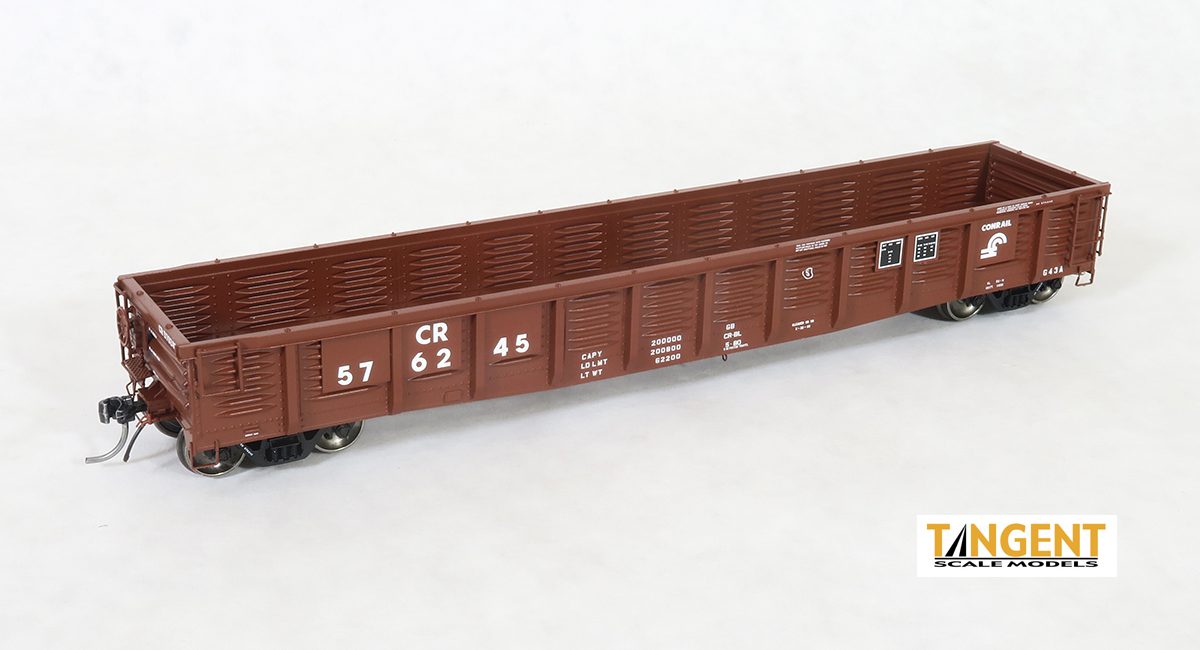 Tangent 17014-10 HO Scale PRR and PC Shops Class G43 52' Gondola Conrail CR #576156