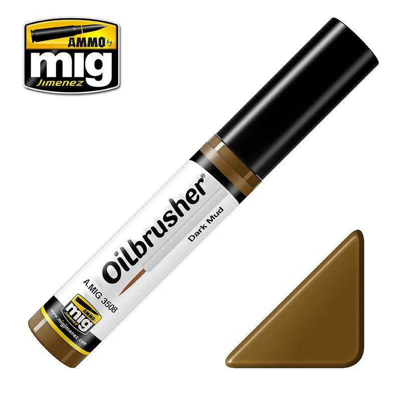 Ammo by MIG 3508 MULTI Scale Dark Mud Oilbrusher Modeling Oil Paint (10mL e)