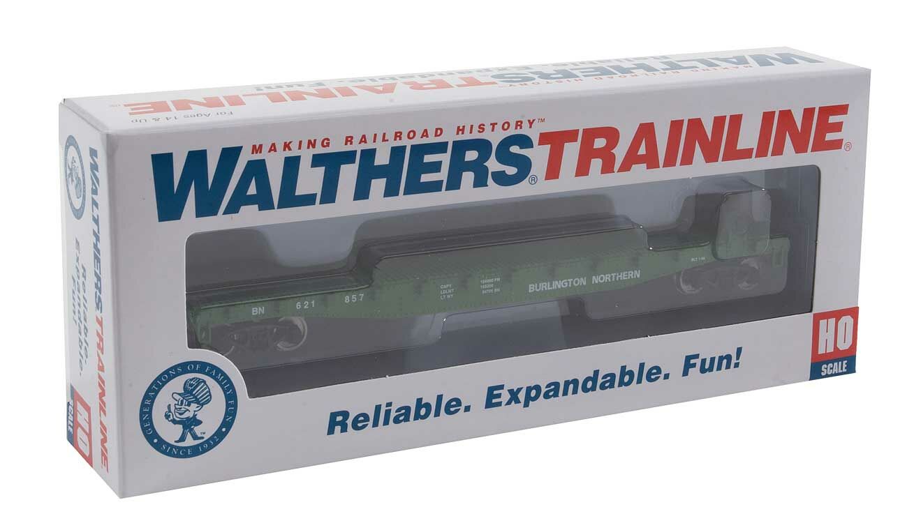 WalthersTrainline 931-1601 HO Scale, Flat Car, Burlington Northern BN #621857
