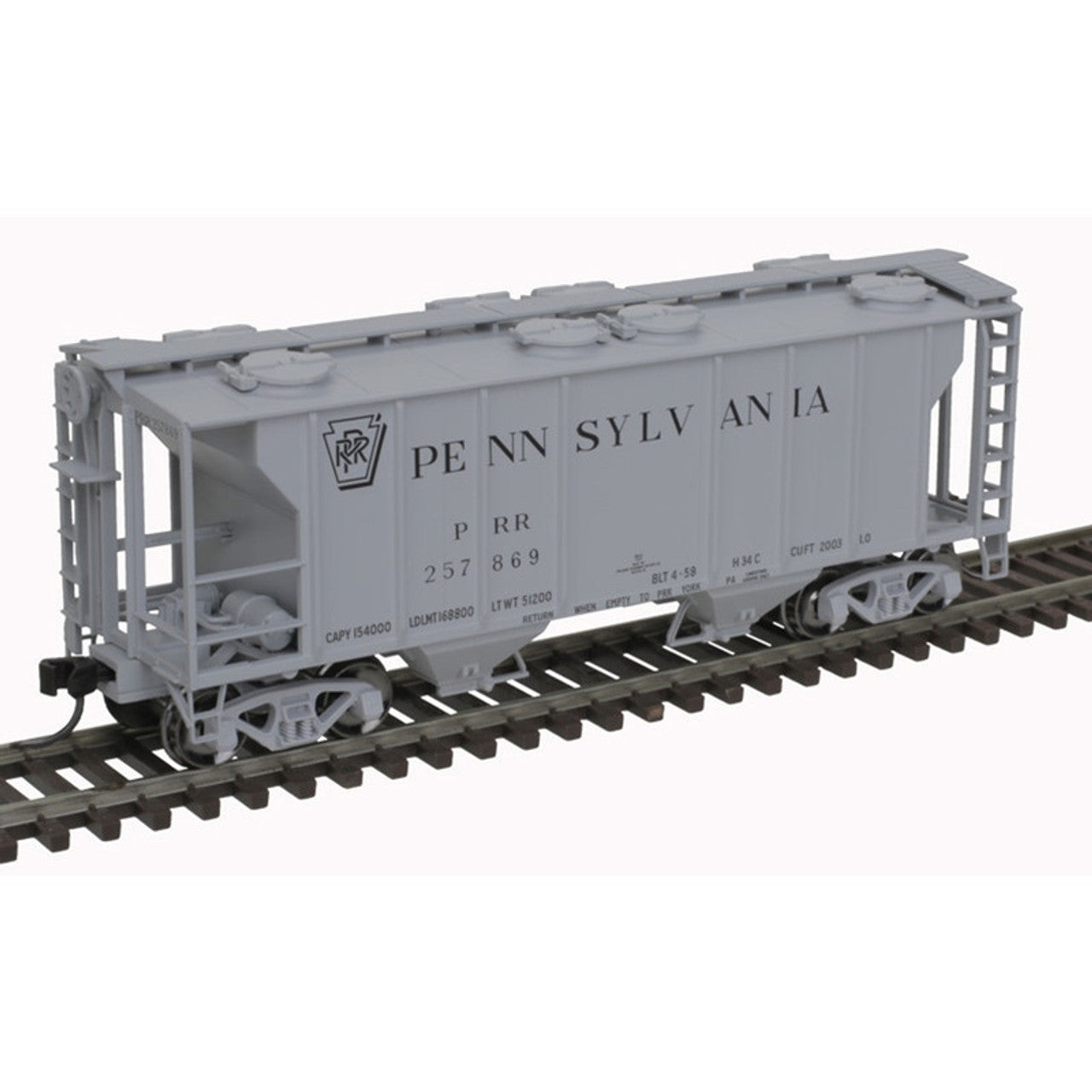 Atlas Trainman 20006567 HO Scale PS-2 Covered Hopper Pennsylvania PRR #257869