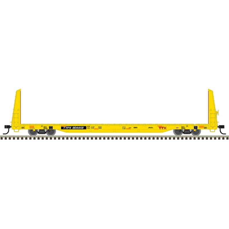 Atlas Trainman 20007963 HO Scale Bulkhead Flat Car Trailer Train TTPX #804442