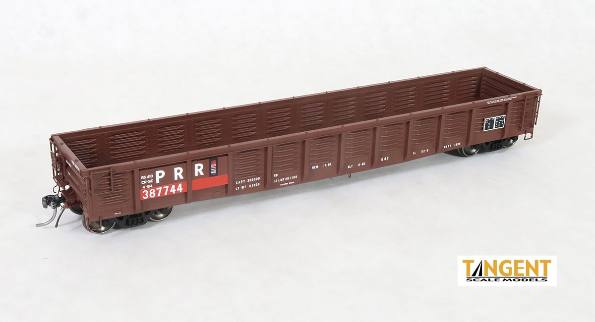 Tangent 17019-01 HO Scale PRR and PC Shops Class G43 52' Gondola Conrail PRR #387744