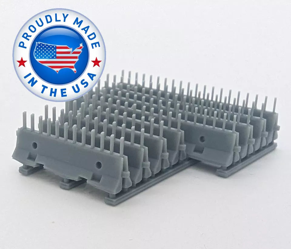 Whistle Stop Models HO2206 HO Scale K-Rails with View Blockers. Resin 3D Printed, Highly Detailed