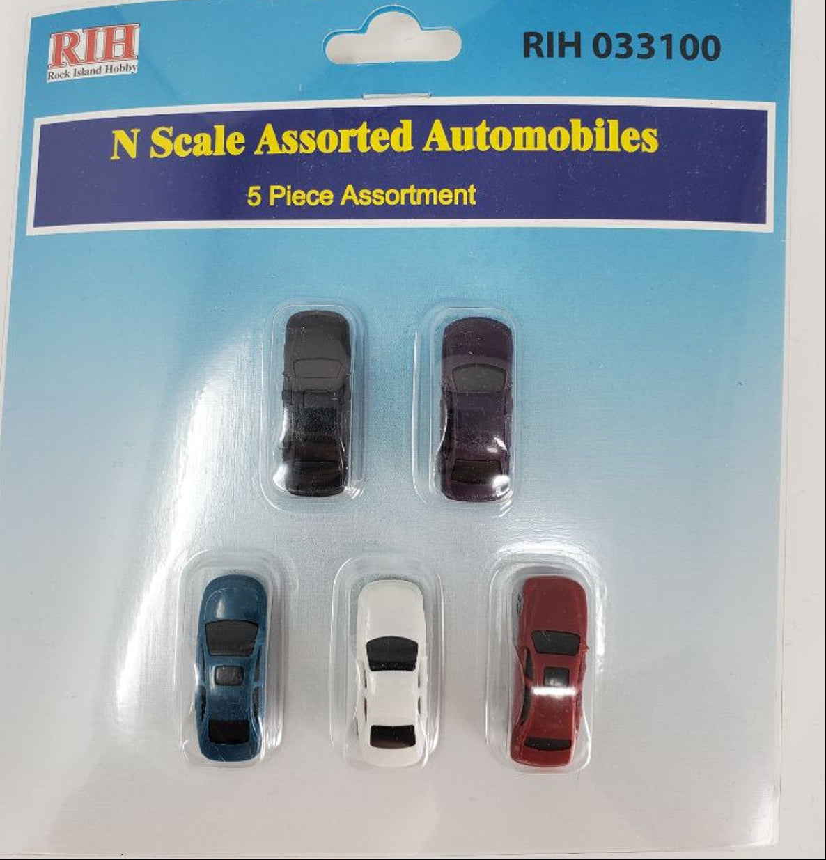 Rock Island Hobby 33100 N Scale Assorted Automobiles, 5pcs