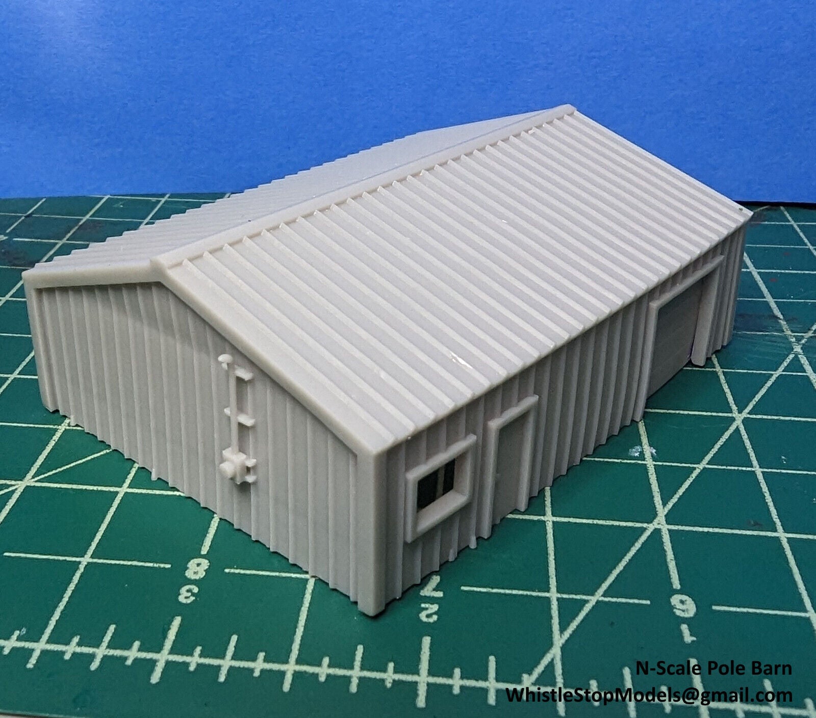 Whistle Stop Models N8005 N Scale Small Pole Barn, Resin 3D Printed, Highly Detailed