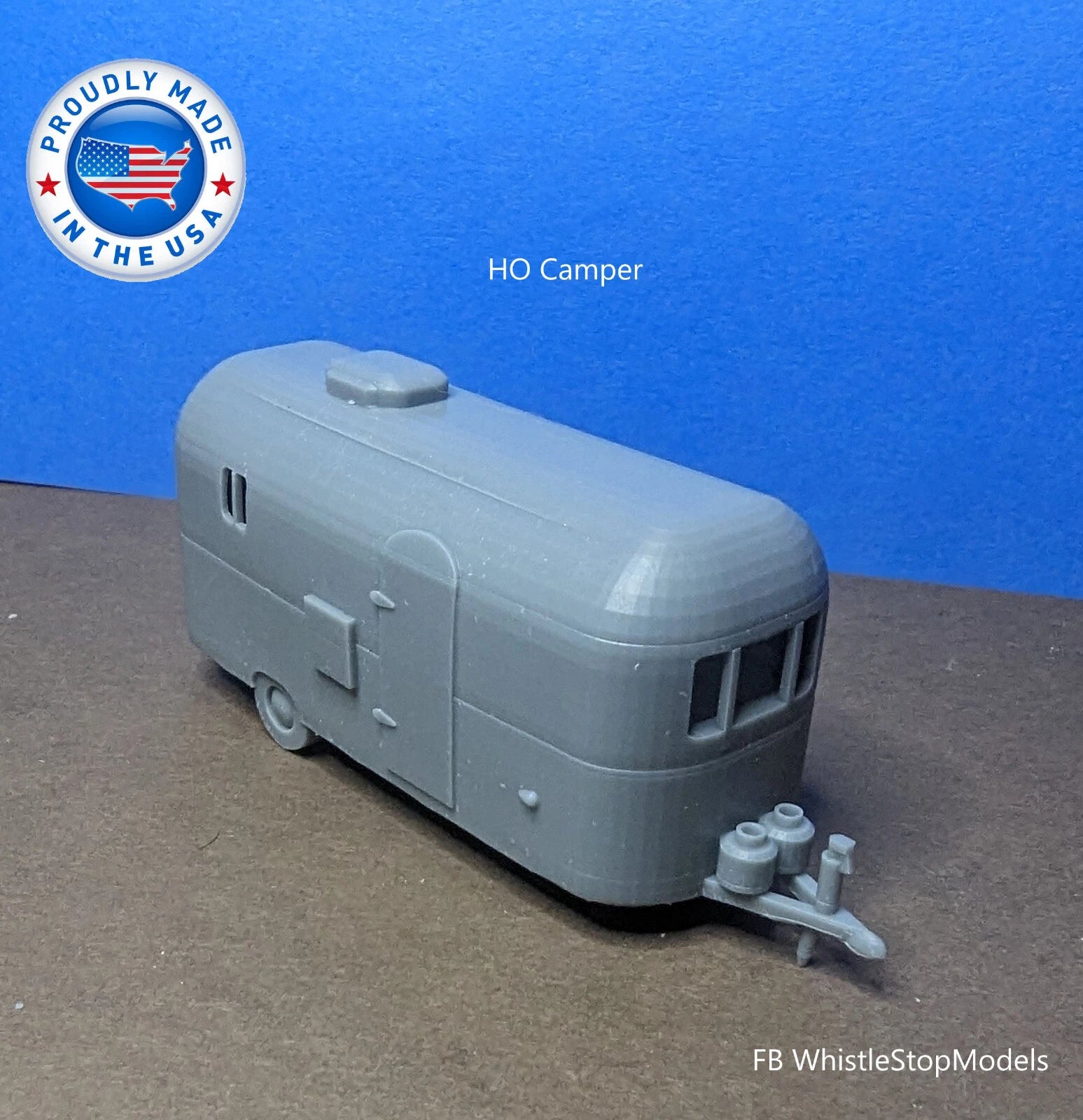 Whistle Stop Models HO3017 HO Scale Airstream Camper, Resin 3D Printed, Highly Detailed