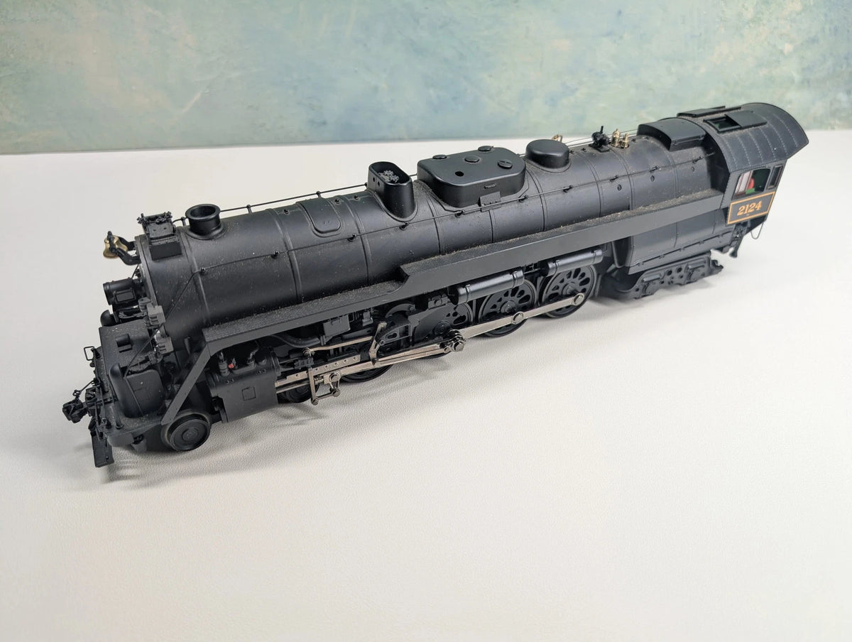 USED MTH Premier 20-3130-1 O 4-8-4 T-1 Steam Locomotive Reading #2124 3 Rail Proto-Sound 2.0