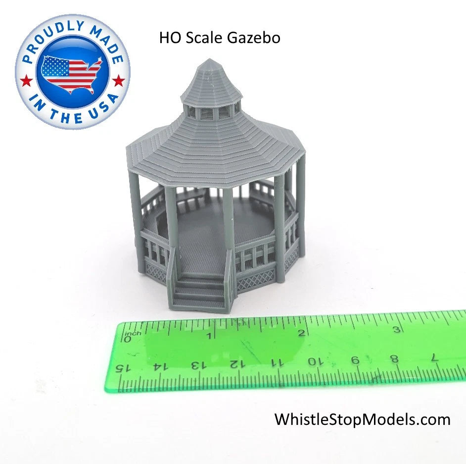 Whistle Stop Models HO6009 HO Scale Gazebo, Resin 3D Printed, Highly Detailed Sample (1 pcs)