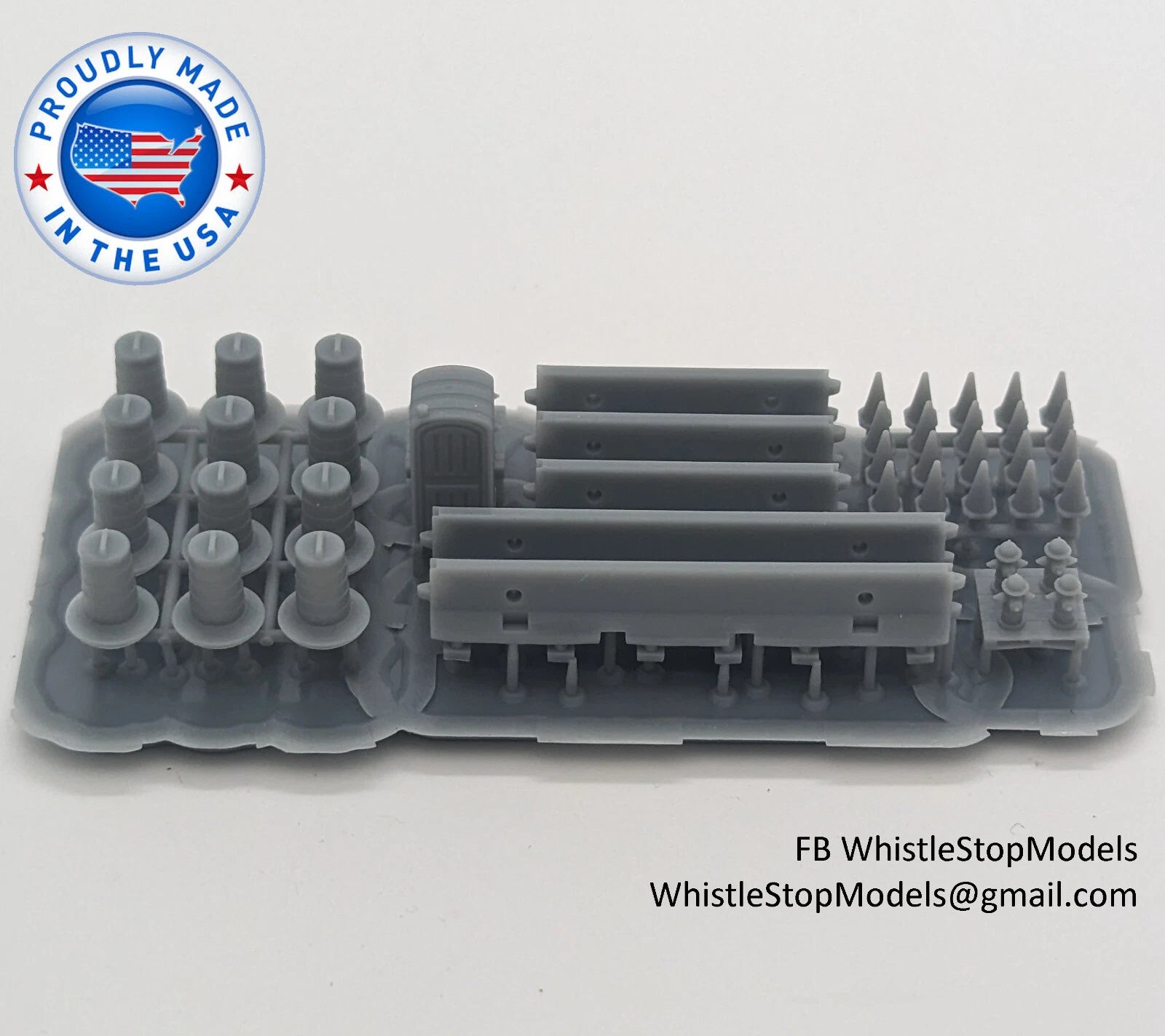 Whistle Stop Models N2201 N Scale Construction Set, Resin 3D Printed, Highly Detailed Sample