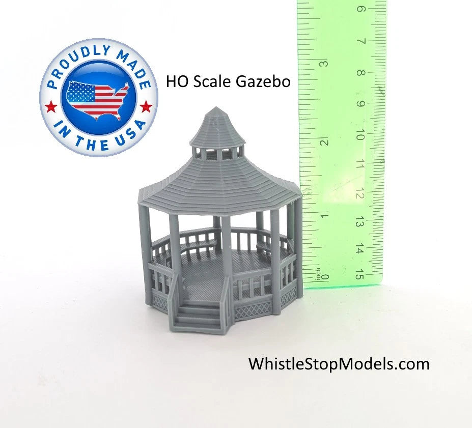 Whistle Stop Models HO6009 HO Scale Gazebo, Resin 3D Printed, Highly Detailed Sample (1 pcs)