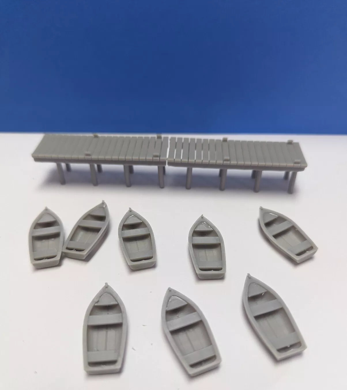 Whistle Stop Models HO1016 HO Scale Boat Dock Set, Resin 3D Printed, Highly Detailed Sample