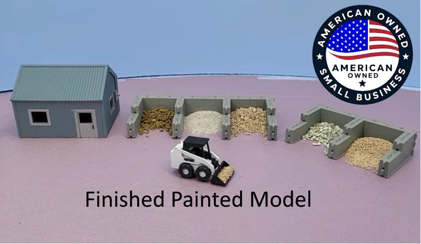 Whistle Stop Models HO7012 HO Scale Sams Stone & Gravel Set, Resin 3D Printed, Highly Detailed Sample