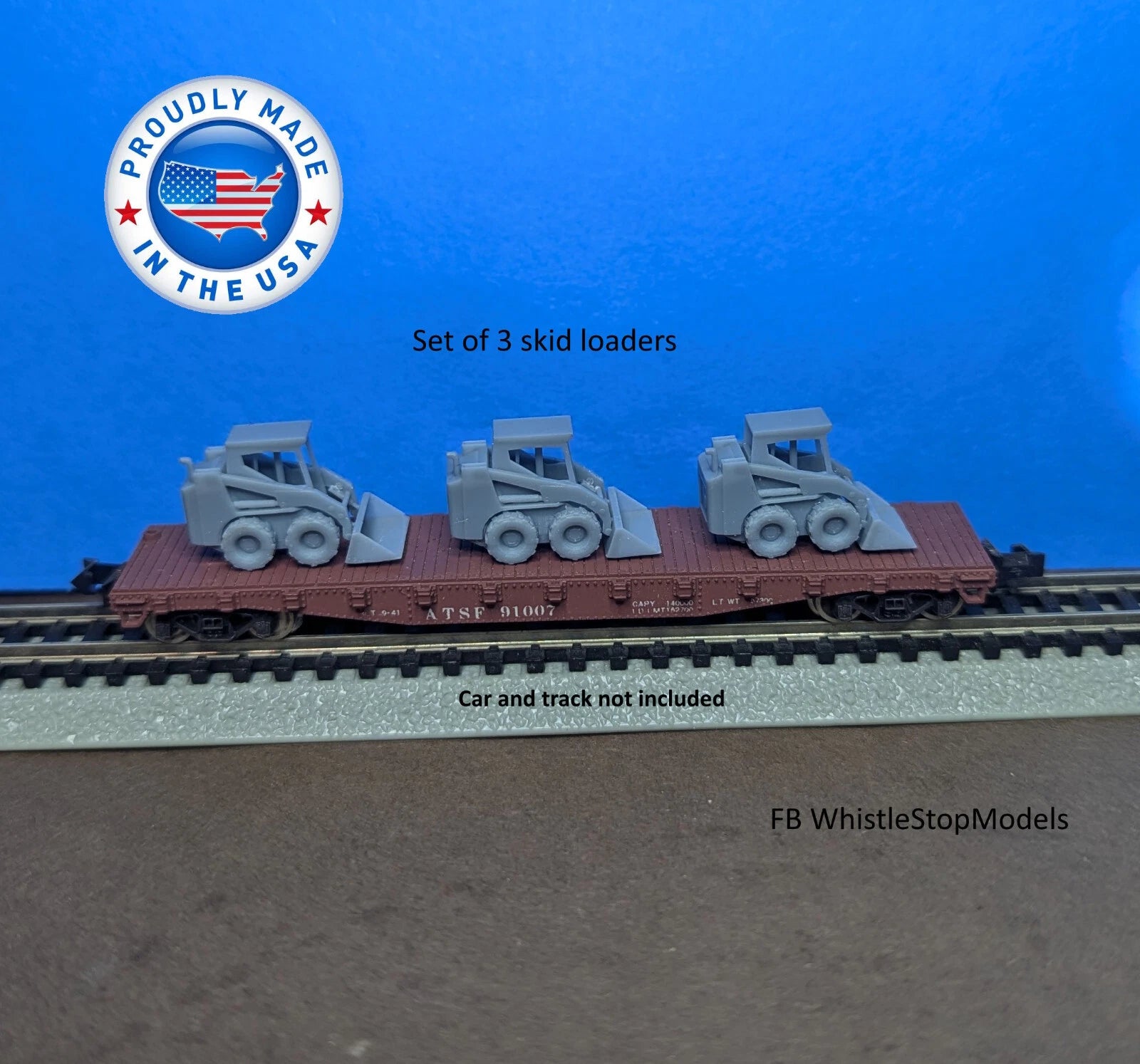 Whistle Stop Models HO9006 HO Scale Skid Loaders, Resin 3D Printed, Highly Detailed Sample