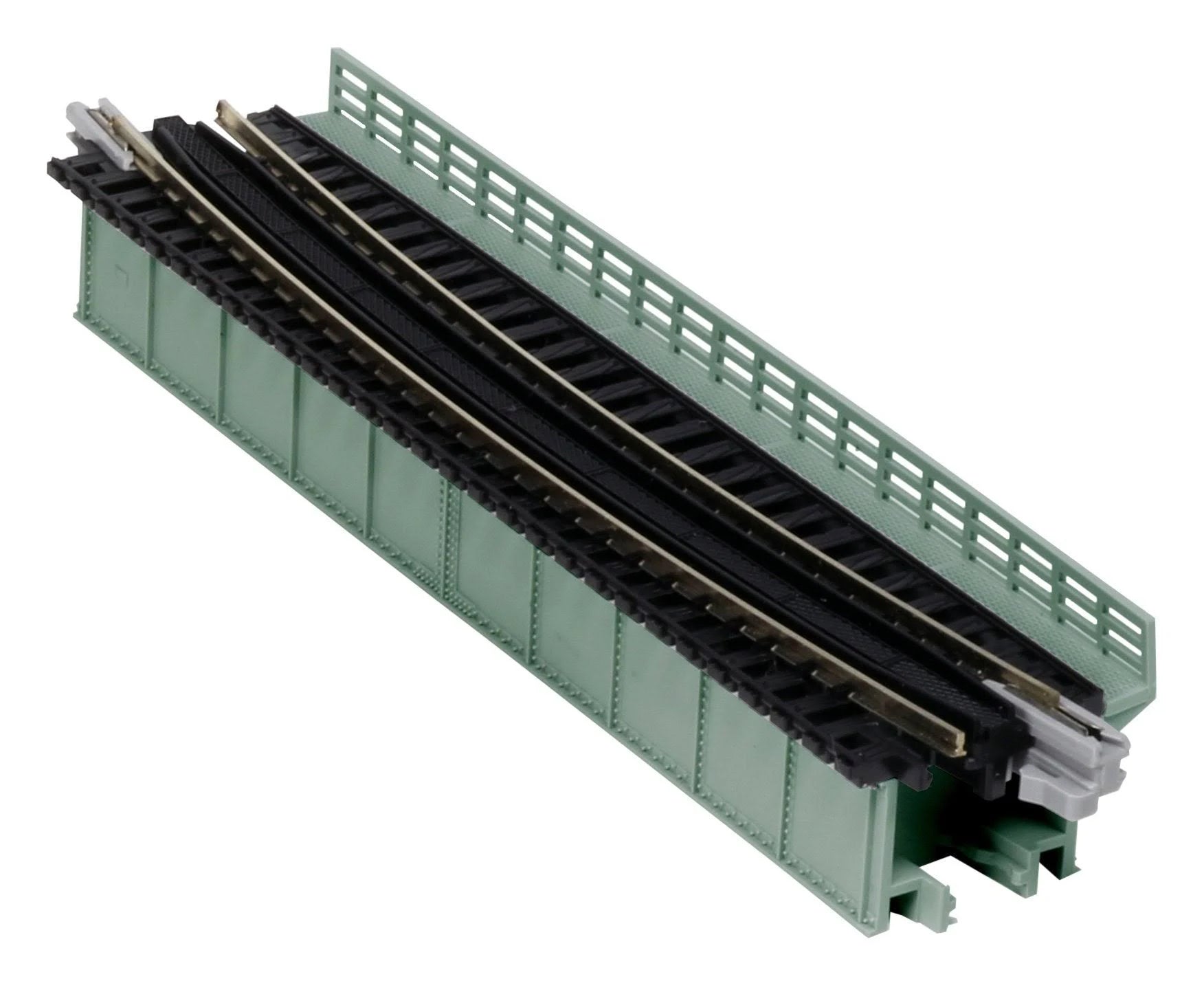 KATO 20-467 N Scale Single Curved Deck Girder Bridge, Gray/Green (448mm R 15D) UniTrack