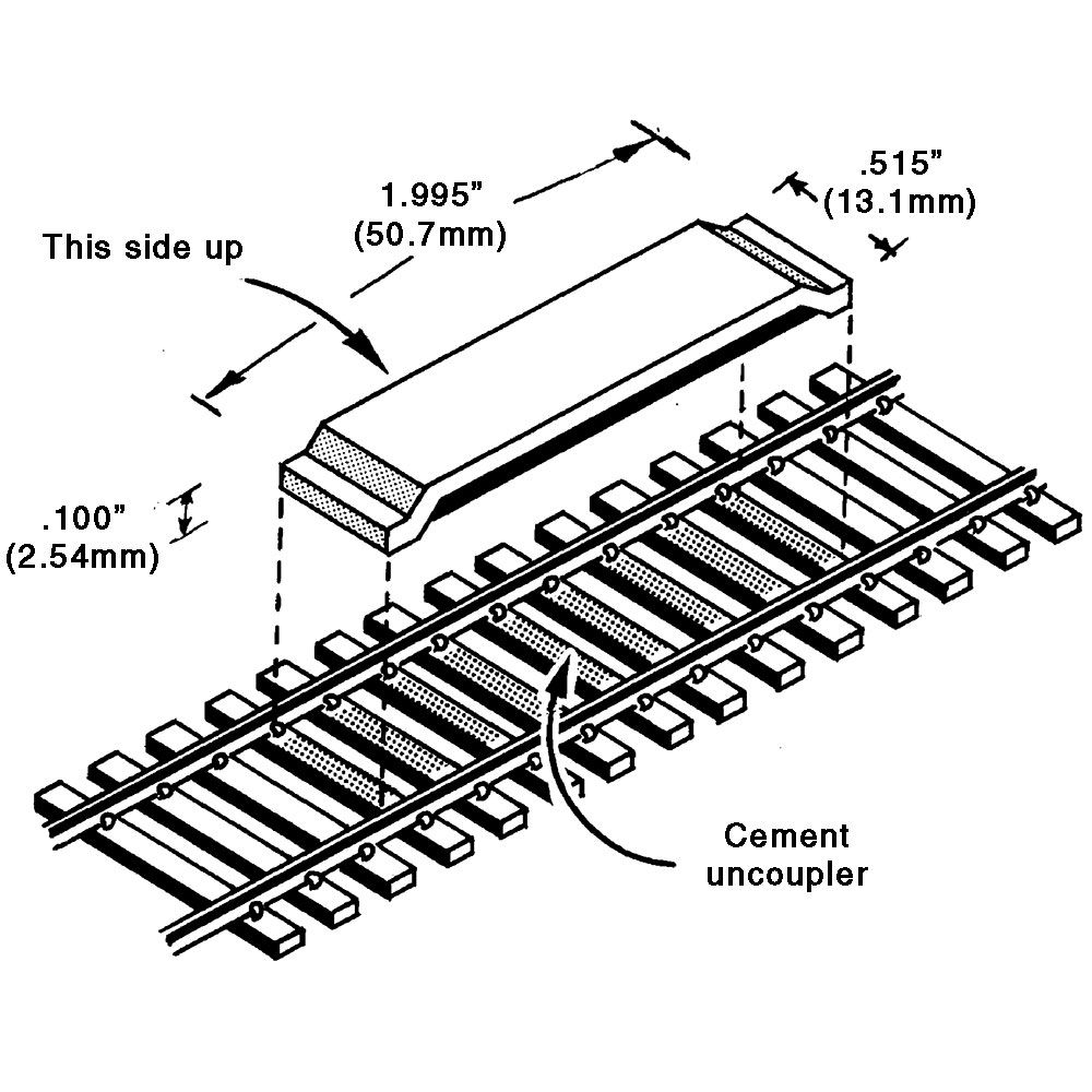 KADEE #322 HO Scale, Between-the-Rails Code 83 Delayed-Action Magnetic Uncoupler