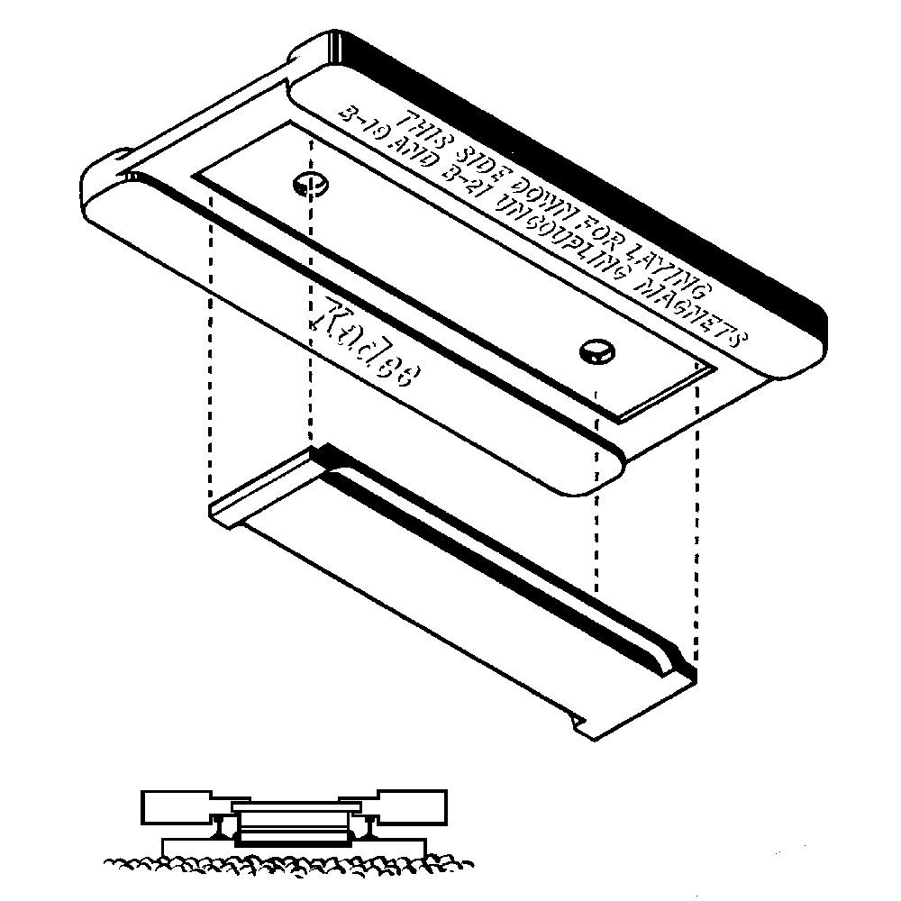 KADEE #334 HO Scale, Uncoupler Gluing Jig - For installing #312, #321 and #322 Uncouplers