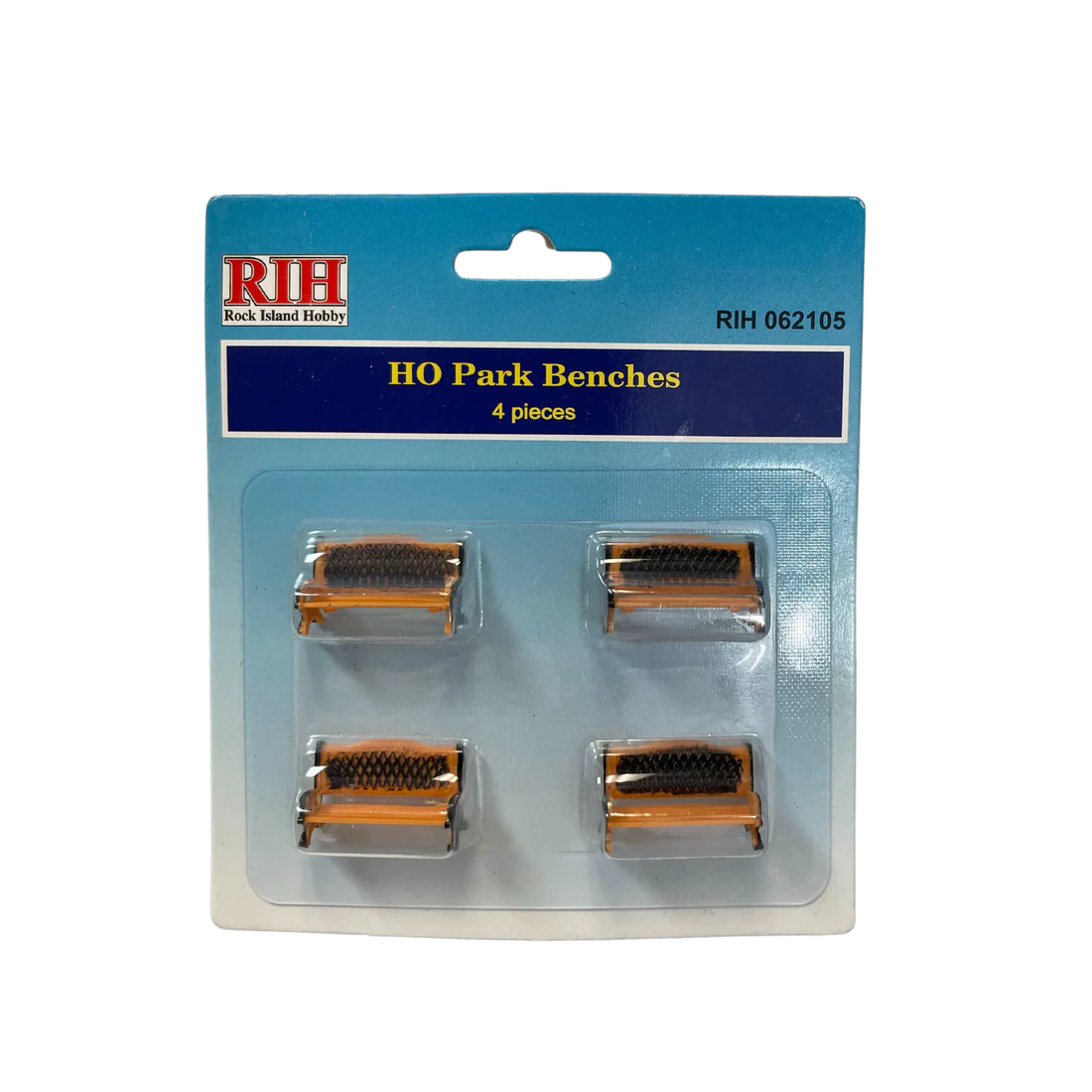 Rock Island Hobby 33105 HO Scale Park Benches, 4pcs