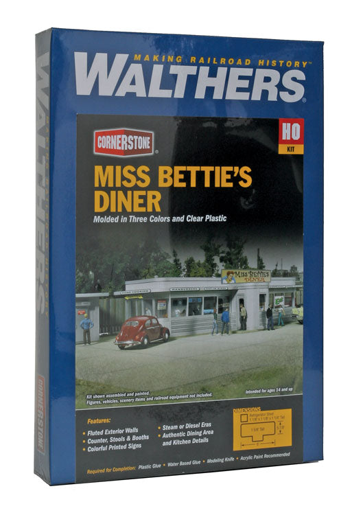 Walthers Cornerstone 933-2909 HO Scale Miss Betties's Diner KIT