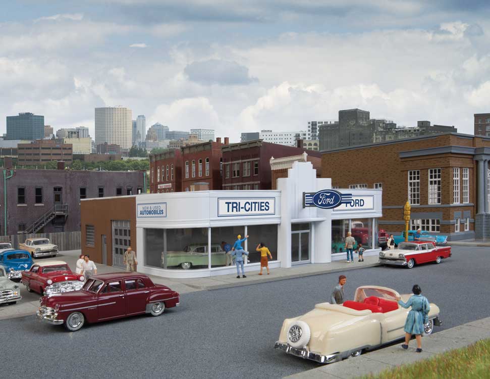 Walthers Cornerstone 933-3490 HO Scale Vintage Ford Auto Dealer KIT