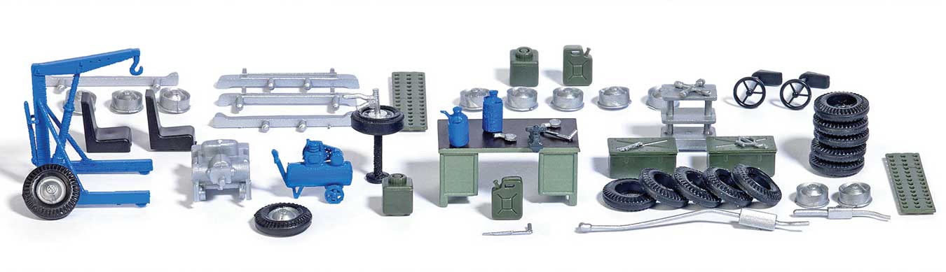 Walthers SceneMaster 949-4167 HO Scale Garage Detail Set #1
