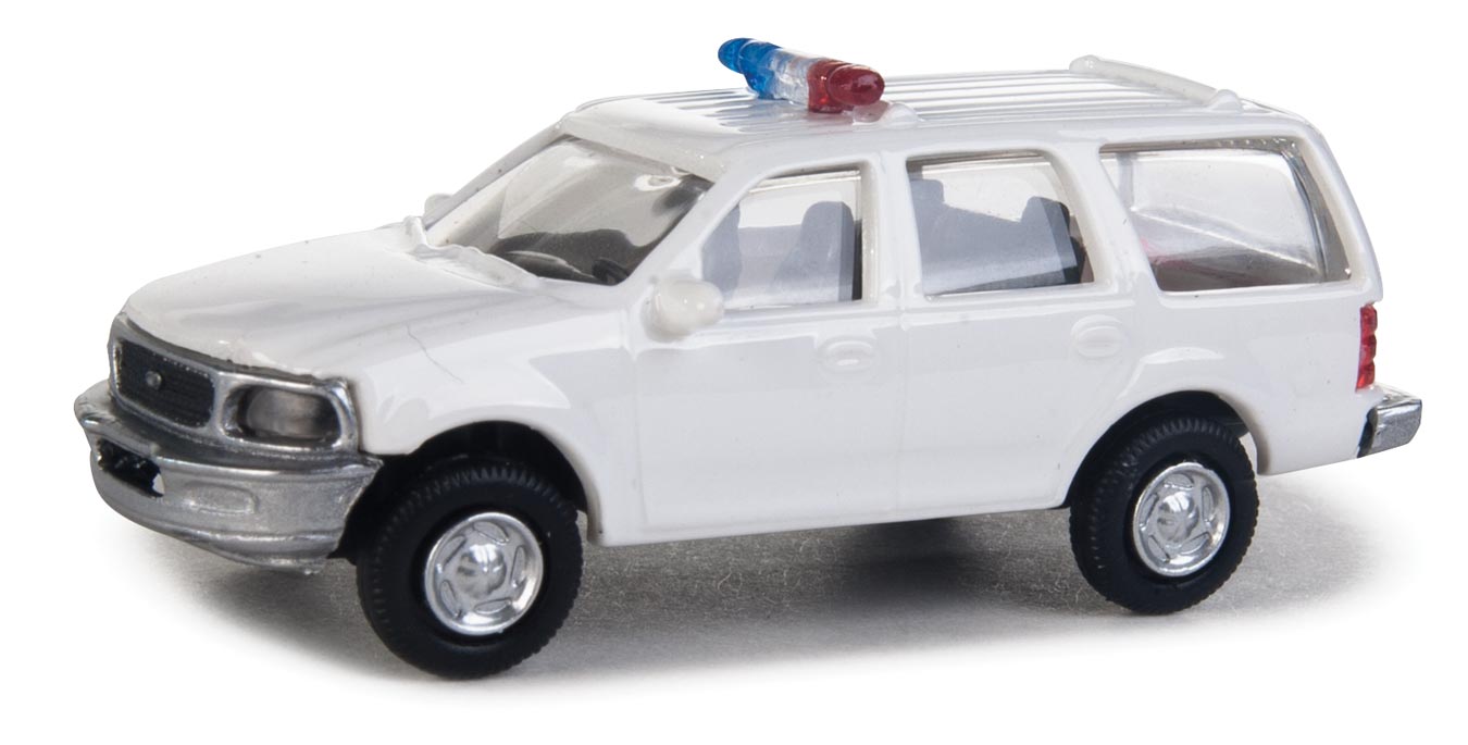 Walthers SceneMaster 949-12044 HO Scale Ford Expedition Special Service Vehicle, Police Agency White