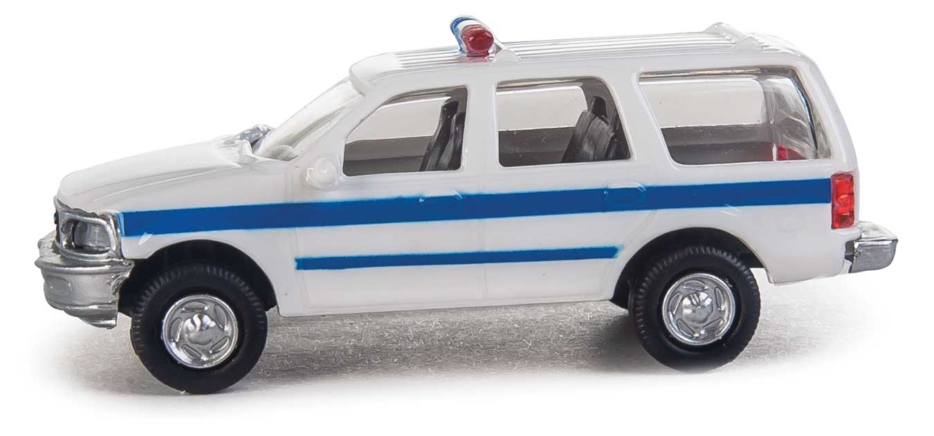 Walthers SceneMaster 949-12045 HO Scale Ford Expedition Special Service Vehicle, Police/Sheriff/Highway Patrol Blue Stripe