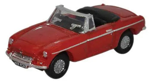 Oxford Diecast NMGB001 N Scale 1962 MG MGB - Assembled - Tartan Red
