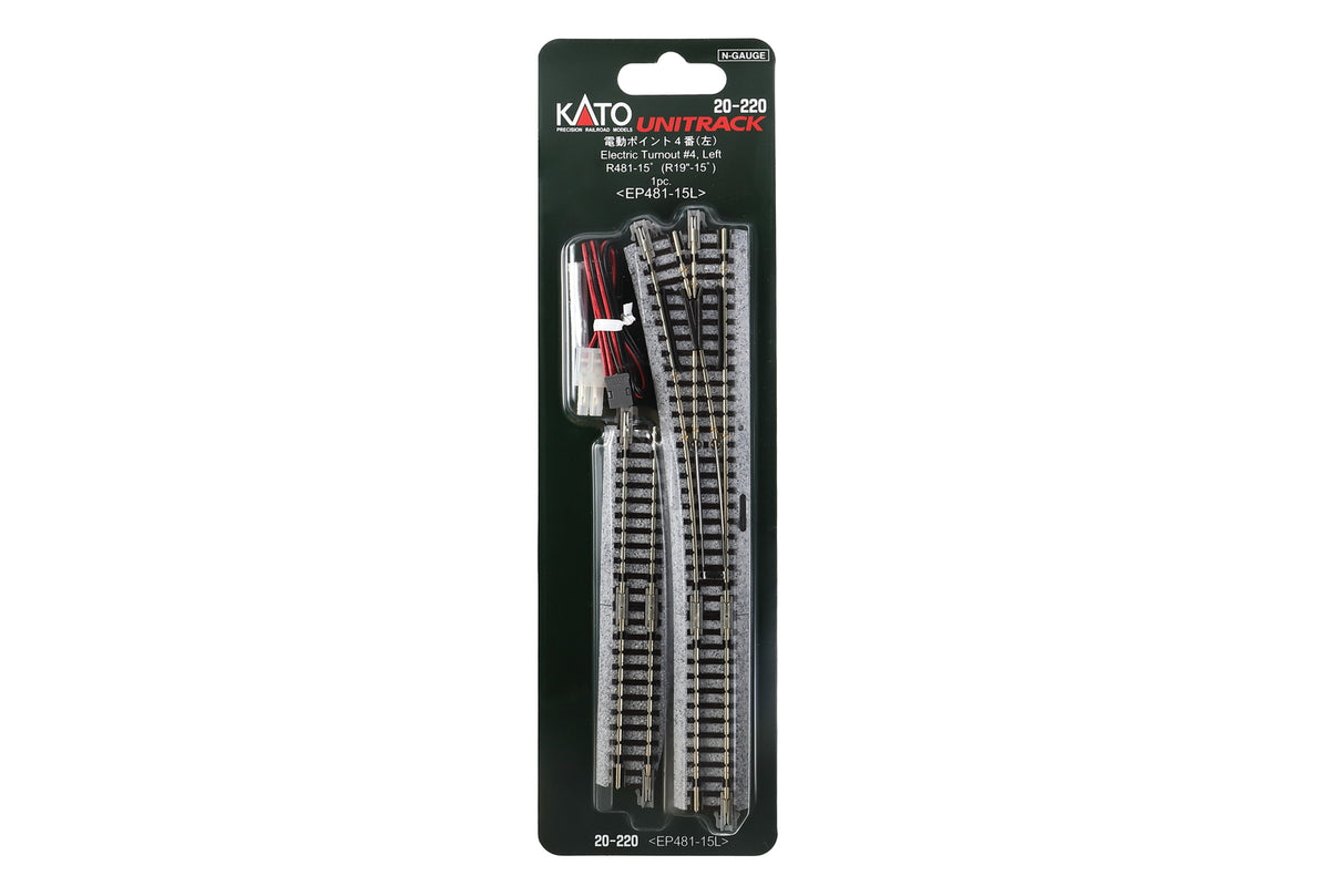 KATO 20-220 N Scale Electric Tunrout #4, LH