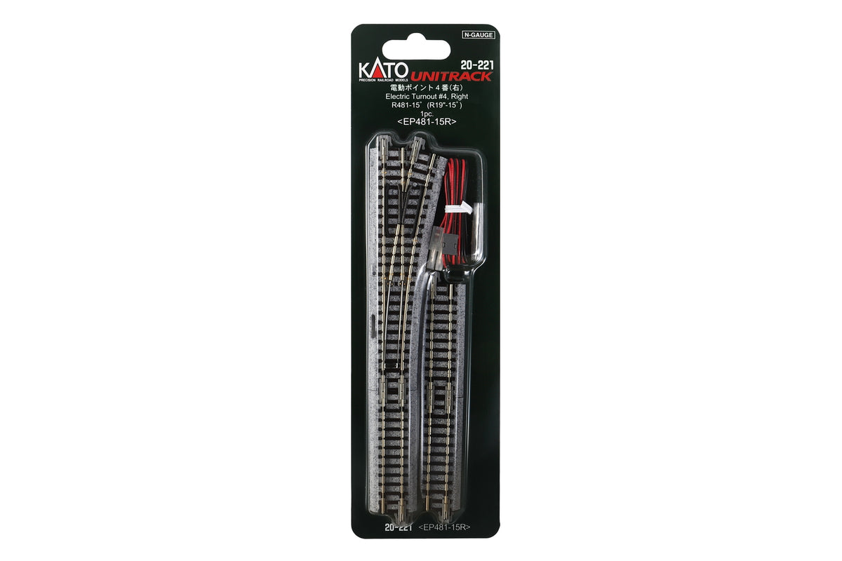 KATO 20-221 N Scale Electric Tunrout #4, RH