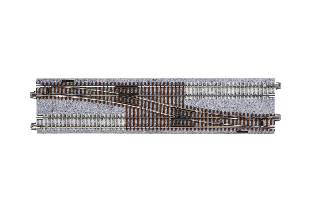 KATO 20-231 N Scale Concrete Tie Double Track #4 Single Crossover Turnout (248mm, 9 3/4") RH Unitrack, Code 80