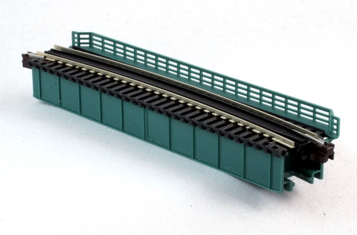 KATO 20-471 N Scale Single Curved Deck Girder Bridge, Green (481mm R 15D) UniTrack