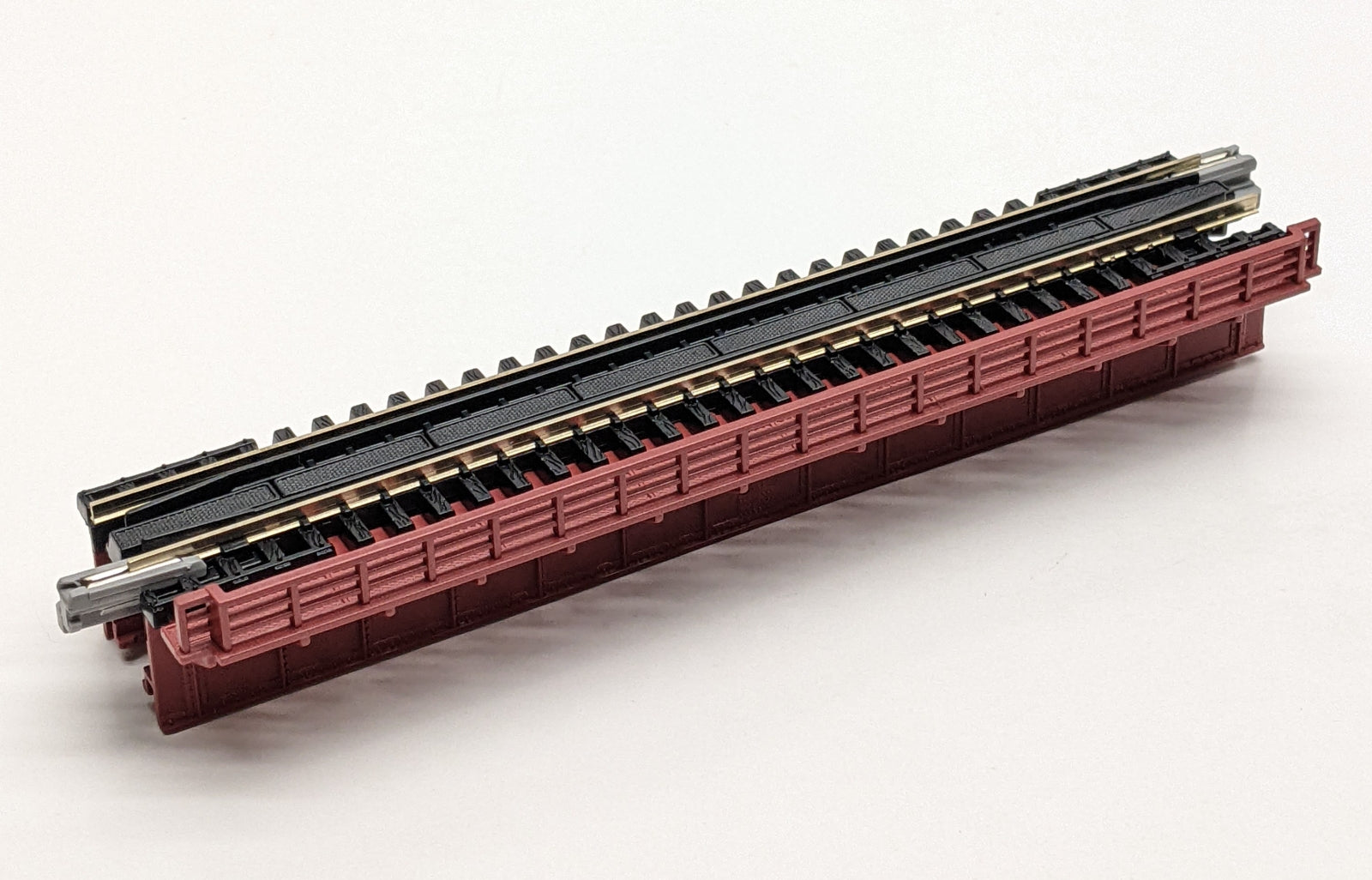KATO 20-460 N Scale Unitrack Deck Plate Girder Bridge 4 7/8" 124mm, Red
