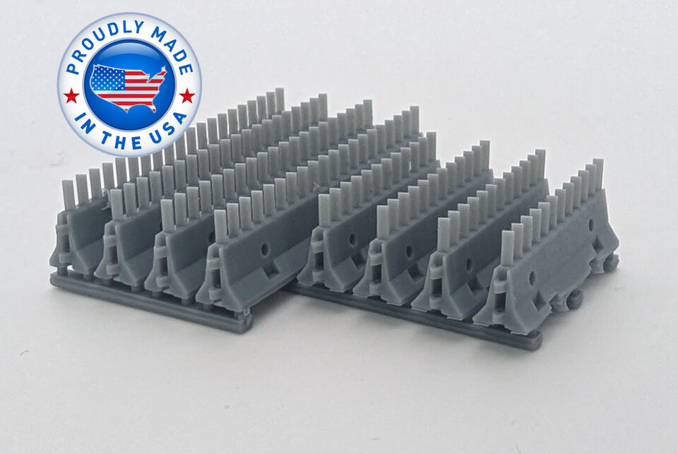 Whistle Stop Models HO2206 HO Scale K-Rails with View Blockers. Resin 3D Printed, Highly Detailed