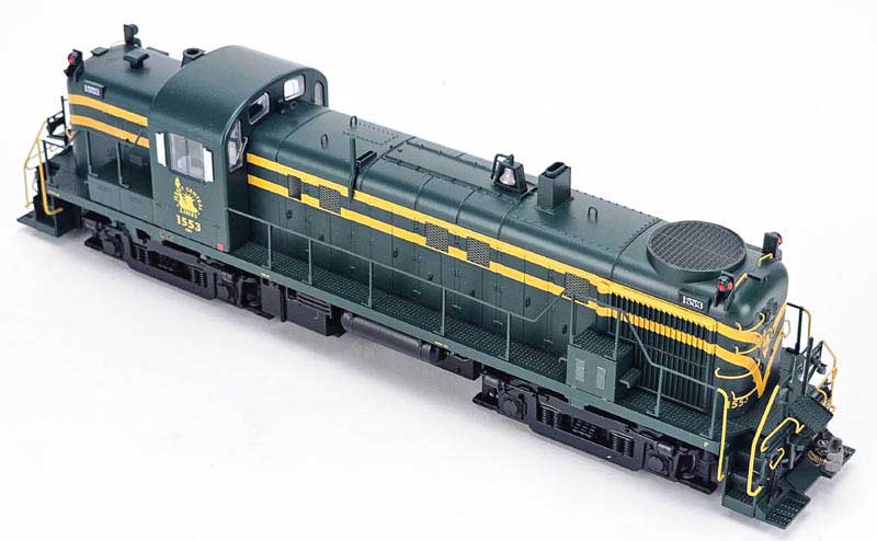 Bowser 25418 HO Scale Alco RS3 Hammerhead Diesel Locomotive Jersey Central #1550 Green Stripe, Phase 2 ESU LokSound