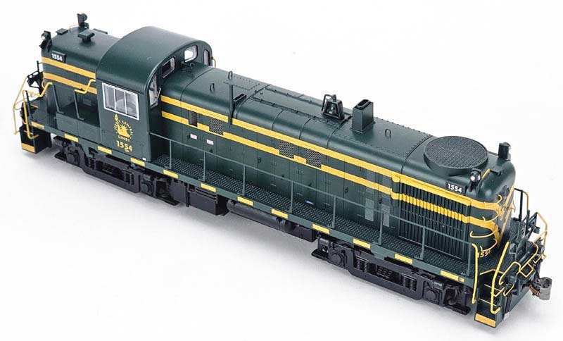 Bowser 25420 HO Scale Alco RS3 Hammerhead Diesel Locomotive Jersey Central #1554 Green Stripe, Phase 2 w/ Ditch Lights ESU LokSound