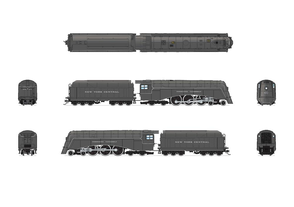 Broadway Limited 2841 HO Scale, Commodore Vanderbilt Hudson, New York Central #5344, Disk Drivers & Smoke (Paragon4 Sound/DC/DCC)