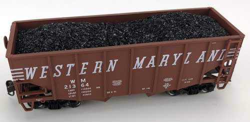 English's Model Railroad Supply - HO Scale, Real Coal Load for Bowser/Stewart 55 Ton 2 Bay Hopper, 2-Pack 3-1505