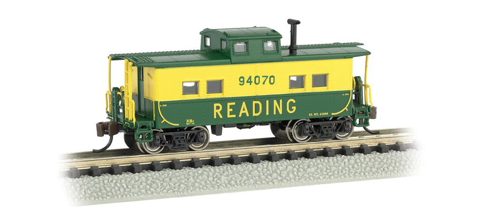 Bachmann 18657 N Scale Northeast Steel Caboose Reading #94070 Green & Yellow
