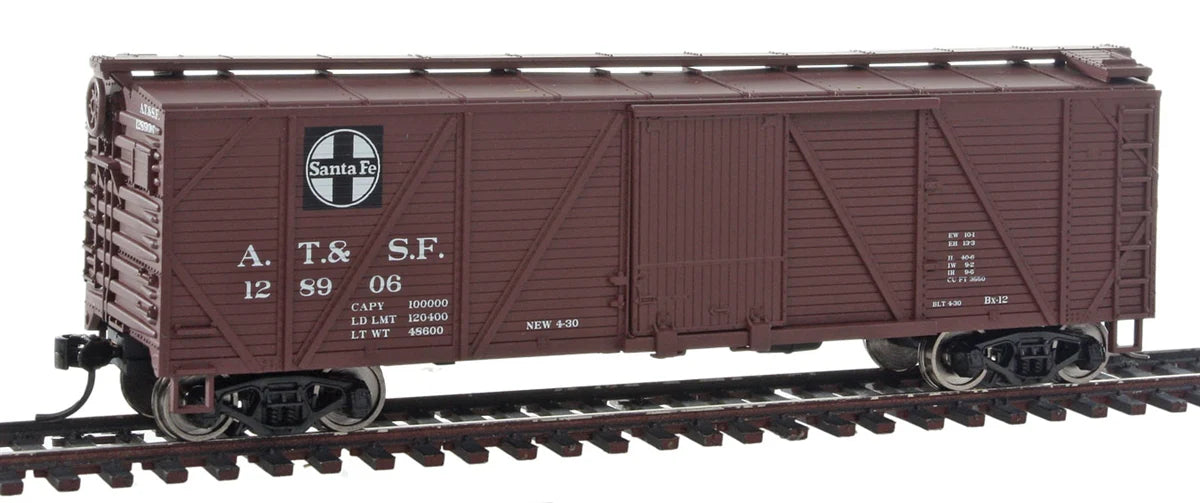 WalthersMainline 910-2501 HO Scale 40' Single-Sheathed Box Car Santa Fe ATSF #128906