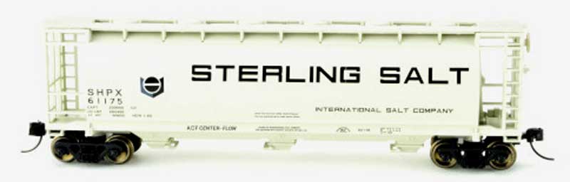 Bowser 38163 N Scale, Cylindrical Hopper, Sterling Salt SHPX #61186