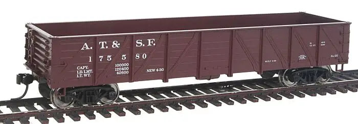 WalthersMainline 910-5663 HO Scale 40' 50-Ton Drop Bottom Gondola Santa Fe ATSF #175580