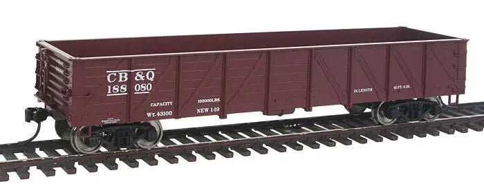 WalthersMainline 910-5665 HO Scale 40' 50-Ton Drop Bottom Gondola Burlington CB&Q #188080