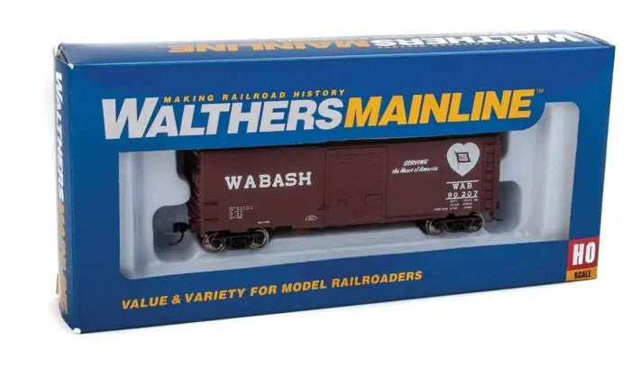 WalthersMainline 910-2266 HO Scale, 40' ACF Welded Door Box Car, Wabash WAB #90207