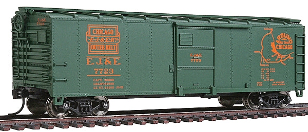 WalthersMainline 910-1501 HO Scale, 40' Steel Box Car w/ Dreadnaught Ends, Elgin, Joliet and Eastern EJ&E #7723