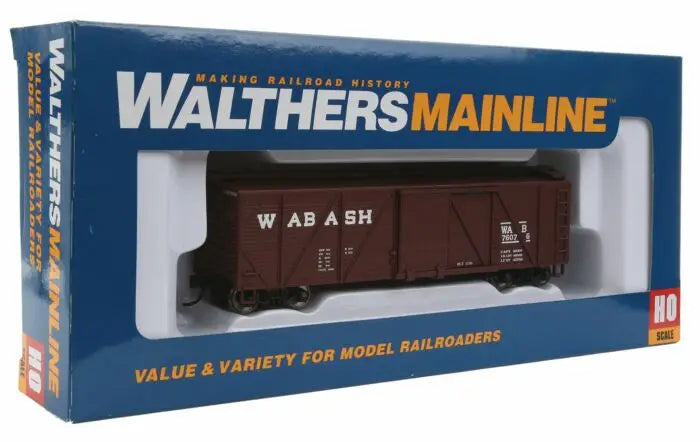 WalthersMainline 910-2506 HO Scale, 40' Single Sheathed Box Car w/ flat roof, Wabash WAB #76076