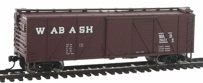 WalthersMainline 910-2506 HO Scale, 40' Single Sheathed Box Car w/ flat roof, Wabash WAB #76076