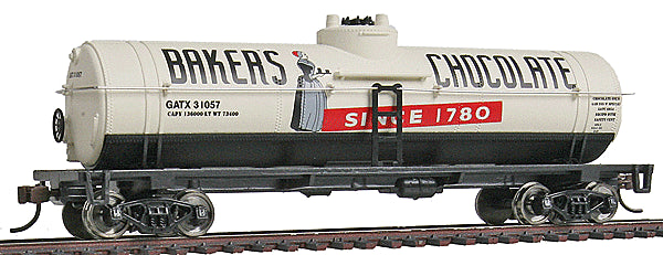 WalthersTrainline 931-1615 HO Scale Single Dome Tank Car Baker's Chocolate GATX #31057